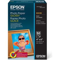 Papel Fotográfico Epson 10x15 Brilhante Original Kit com 50 Folhas