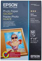 Papel fotográfico Epson Glossy 10 x 15 cm para impressora a jato de tinta de 50 folhas Papel fotográfico Epson Glossy 10 x 15 cm para impressora a jato de tinta de 50 folhas