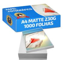 Papel Fotográfico Foto 230g A4 Matte À Prova D'água Pacote 1000 Folhas Premium