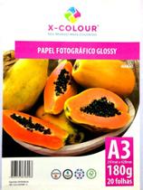 Papel fotográfico glossy 180g A3 X-COLOUR / 100 FOLHAS