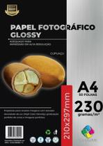 Papel fotográfico glossy 230 gr a prova d'água A4 100 folhas A4