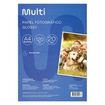 Papel Fotográfico Glossy A4 120g 20 Folhas Pe034 Cor Branco