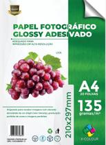Papel fotográfico glossy Adesivo 135gr a prova d'água 200 folhas