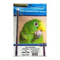 Papel Fotográfico Glossy Auto Adesivo 115g Pacote c/ 20 folhas - Masterprint