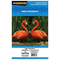 Papel fotográfico glossy brilhante A4 230G Masterprint 20 folhas