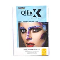Papel Fotográfico Glossy Brilhante Adesivo A4 130g 20 Folhas Ollix