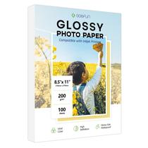 Papel fotográfico Goefun Glossy 8,5x11 200gsm/54lb para impressora a jato de tinta