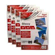 Papel Fotográfico Impressão Fotos A4 Glossy 180g 50 Folhas