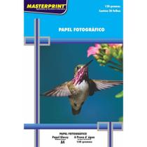 Papel Fotografico INKJET A4 GLOSSY 120G PCT com 20 - Masterprint