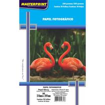 Papel Fotografico Inkjet A4 Glossy 230g 100Fls Masterprint kit