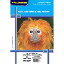 Papel Fotográfico Inkjet A4 Glossy Adesivo 130g Pacote c/ 50fls - Masterprint