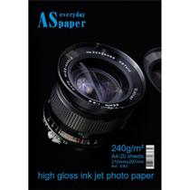 Papel Fotográfico INKJET A4 HIGH GLOSSY 240G - Pacote com 20 Folhas
