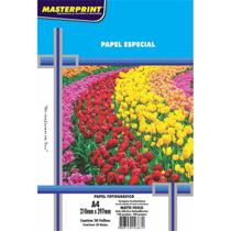 Papel Fotográfico Inkjet A4 Matte Adesivo 108 g - Masterprint - KIT C/20