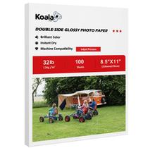 Papel fotográfico Koala de dupla face fino brilhante 8,5 x 11 polegadas 120 g/m2