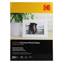 Papel Fotográfico KODAK A3 Premium 200g Glossy 20 Folhas