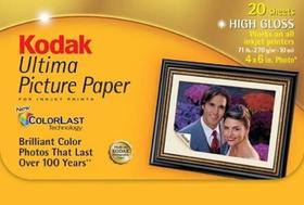 Papel Fotográfico Kodak Ultima High Gloss 4x6 - Pacote com 20 Folhas