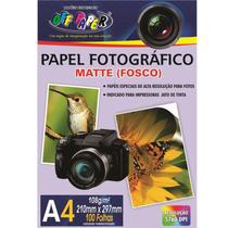 Papel Fotográfico Matte A4 108 Gramas 100 Folhas Fosco