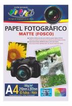 Papel Fotográfico Matte Fosco A4 180g C/50 Folhas Off Paper