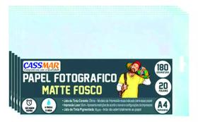 Papel Fotográfico Matte Fosco A4 180g Cassmar 100 fls