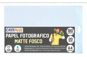 Papel Fotográfico Matte Fosco A4 180g Cassmar 20 fls Papel Fotográfico Matte Fosco A4 180g Cassmar 20 fls