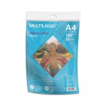 Papel Fotográfico Multilaser Glossy A4 180g com 50 Folhas