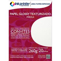 Papel Fotográfico Texturizado Pérola A4 260g para Impressoras Inkjet