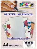 Papel Glitter Imprimível Off Paper A4 250g com 10 folhas
