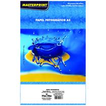 Papel Glossy 180g A3 Fotográfico Branco Brilhante com 20 Folhas Masterprint