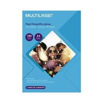 Papel Glossy Paper Multilaser A4 180G Com 50 Folhas Branco