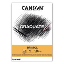 Papel Graduate Bristol bloco 20 folhas 180g A3 - Canson Papel Graduate Bristol bloco 20 folhas 180g A3 - Canson