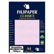 Papel Granitto A4 Filipaper Classics 180G 50 Folhas Pink