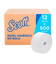 Papel Higiencio Scott Brand Folha Simples 12 Rolos de 500 M 12x500