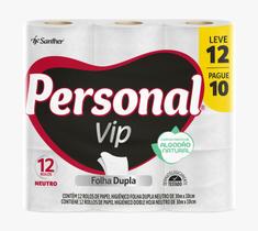 Papel higiênico 16 rolos personal vip folha dupla 30mts Papel higiênico 16 rolos personal vip folha dupla 30mts