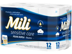 Papel higienico 30m mili neutro fd com 12 rolos