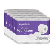 Papel higiênico Amazon Basics, macio e forte, 2 camadas, 30 rolos