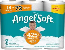 Papel higiênico Angel Soft 72 rolos 2 folhas seguro para fossa séptica