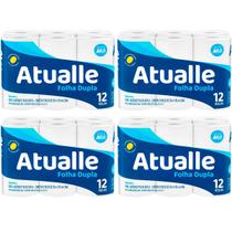 Papel Higiênico Atualle Folha Dupla Neutro 48 rolos Papel Higiênico Atualle Folha Dupla Neutro 48 rolos