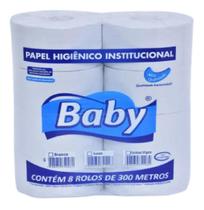 Papel Higiênico Baby 8 Rolos Folha Simples Luxo 300 Metros
