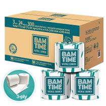 Papel higiênico BAMTIME 3ply Bamboo 24 rolos 7200 folhas
