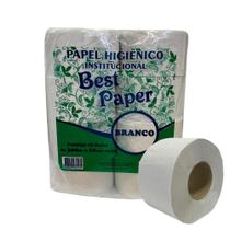 Papel Higiênico Branco folha simples Best Paper 8 rolos