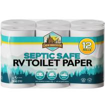 Papel higiênico Cabin Obsession, pacote com 12 unidades, cofre séptico de 2 camadas Papel higiênico Cabin Obsession, pacote com 12 unidades, cofre séptico de 2 camadas