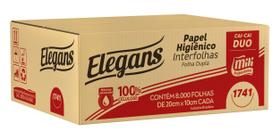Papel higienico cai cai folha dupla duo Mili Elegans 100% 10x20 8000f Papel higienico cai cai folha dupla duo Mili Elegans 100% 10x20 8000f