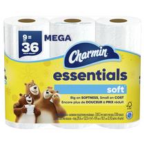 Papel higiênico Charmin Essentials Soft 9 Mega Rolls