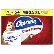 Papel higiênico Charmin Ultra Strong 9 rolos Mega XL 2 folhas Papel higiênico Charmin Ultra Strong 9 rolos Mega XL 2 folhas
