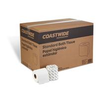 Papel higiênico Coastwide, 2 camadas, 500 folhas, pacote com 96