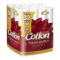 Papel Higienico Cotton Folha Dupla 30m 32 Unidades