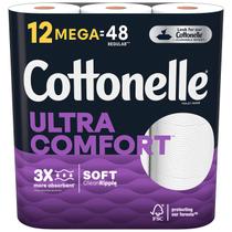Papel higiênico Cottonelle Ultra ComfortCare 12 Mega Rolls Papel higiênico Cottonelle Ultra ComfortCare 12 Mega Rolls