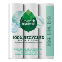 Papel higiênico de sétima geração, 2 camadas, 100% reciclado, 48 rolos Papel higiênico de sétima geração, 2 camadas, 100% reciclado, 48 rolos