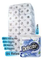 Papel Higiênico Delicate 4 Rolos Folha Simp Fardo Com 16 Un