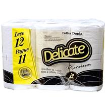 Papel Higiênico Delicate Premium 30Mts com 12 rolos